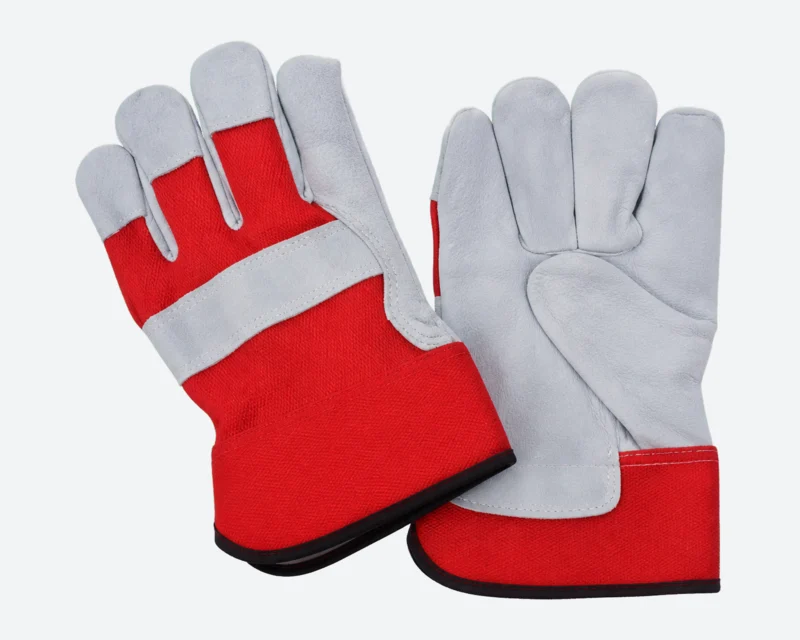 Red-Back Leather Palm Gloves