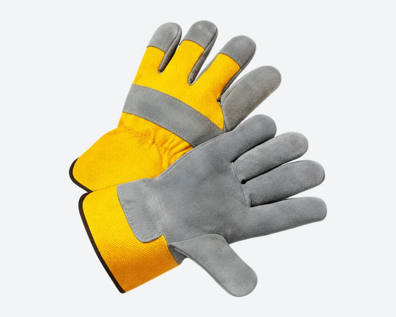 Yellow-Back Split Leather Gloves