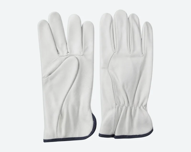 Grain Leather Driver-Style Gloves