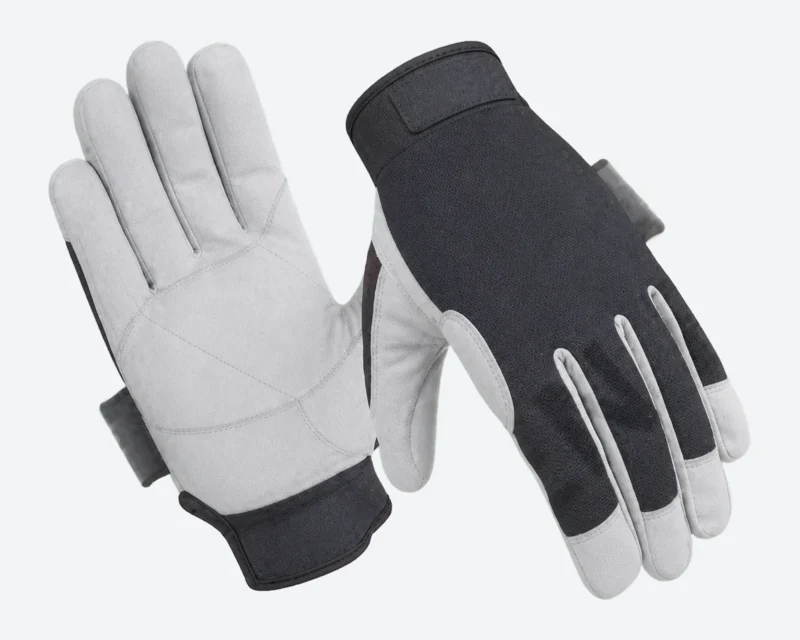 Grey-Palm Textile-Back Mechanic Gloves
