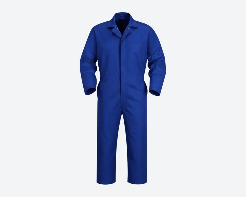 Dark-Blue Front-Zip Coverall