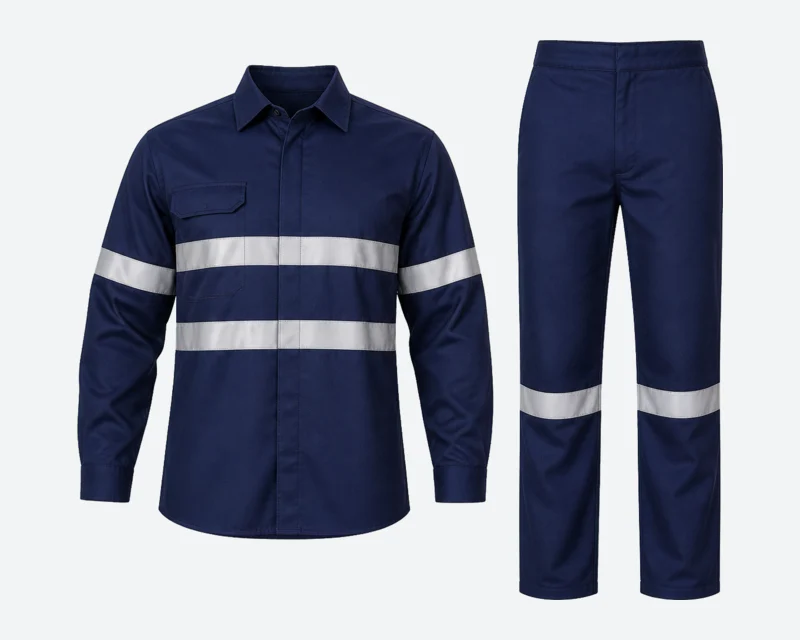 Navy Tape-Detail Workwear Set