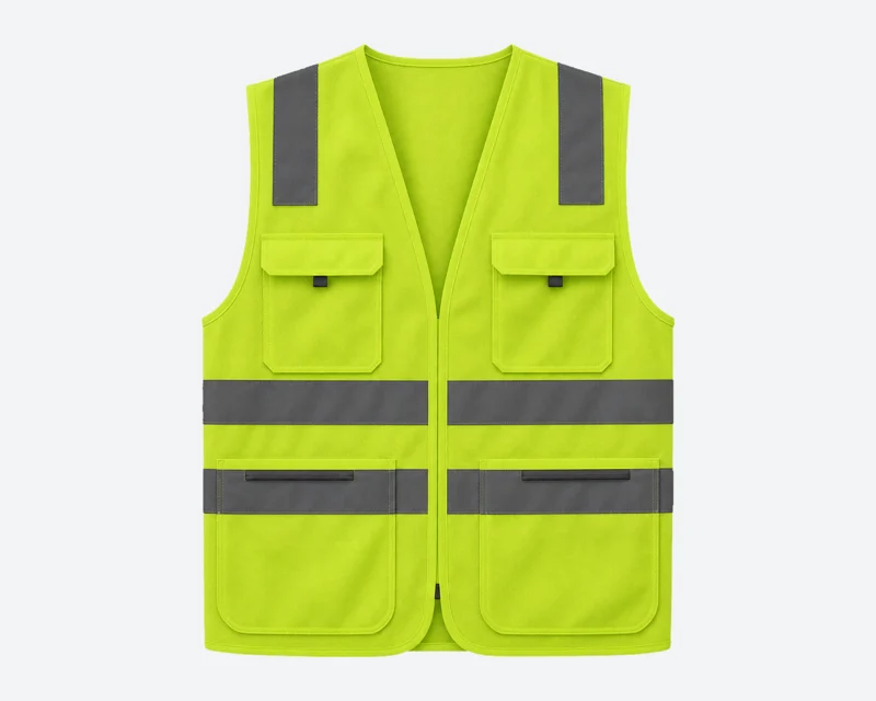 Yellow-Green Four-Pocket Vest
